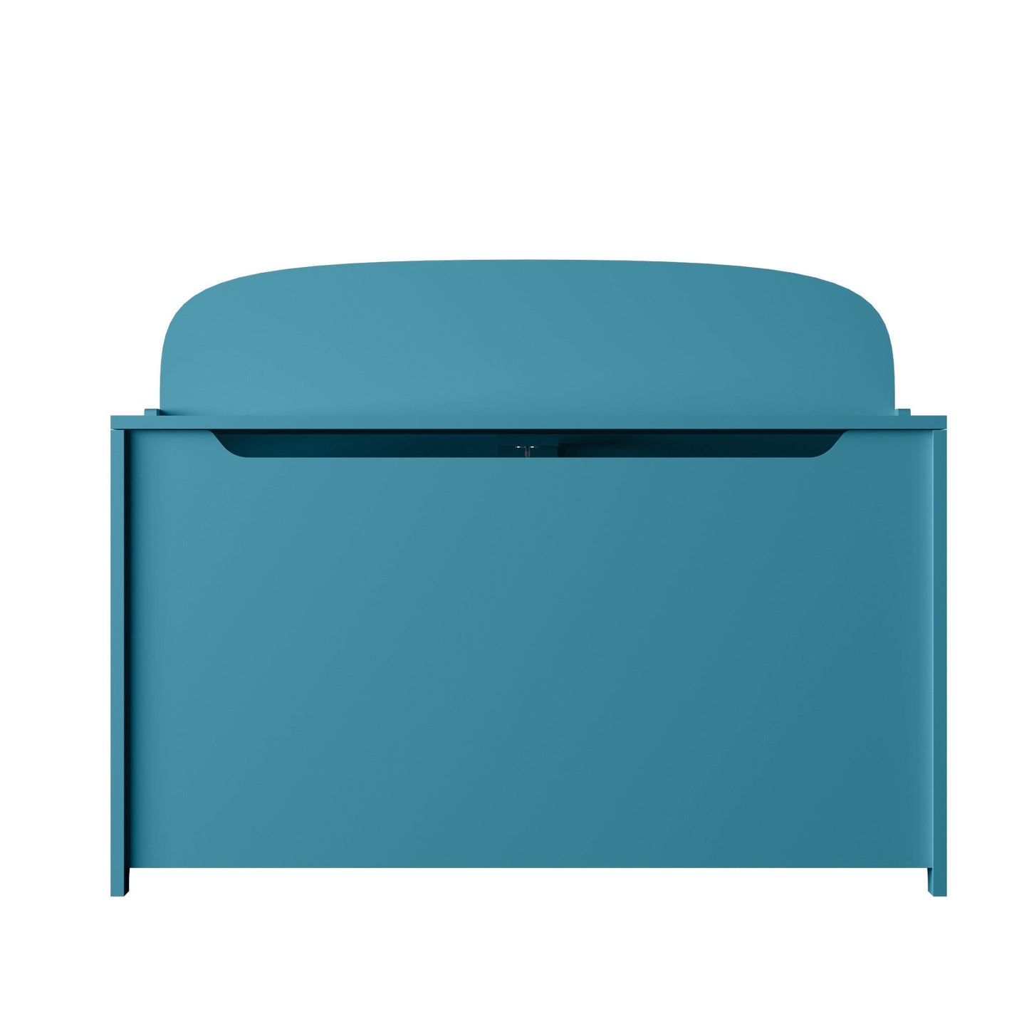 AHDECOR 30" Kids Wooden Toy Box/Bench with Safety Hinged Lid (Teal)