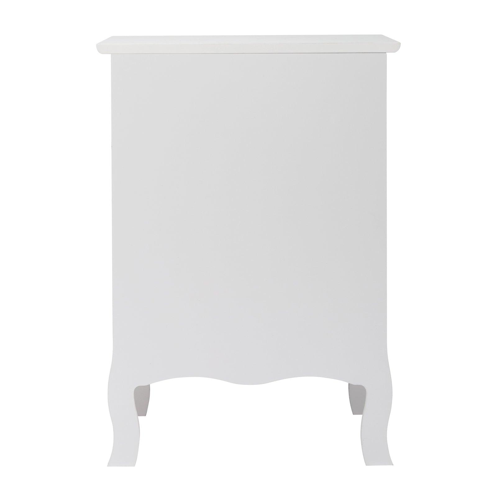 Ah-decor 45*38*63cm Country Style Three Drawer Night Table Large Size White