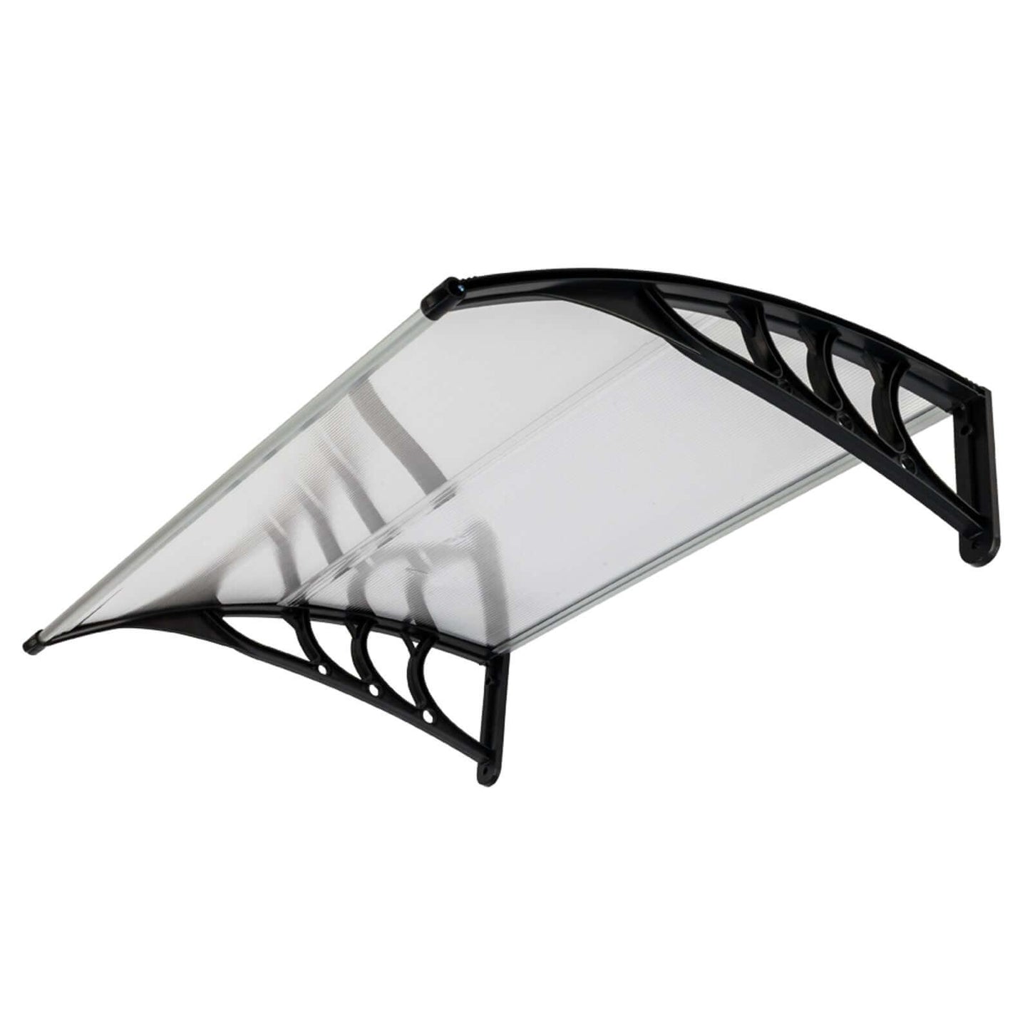 Ah-decor Awnings 39.37 x 31.5 Inch (100 x 80 Cm) Household Application Door & Window Awnings Canopy White & Black Bracket