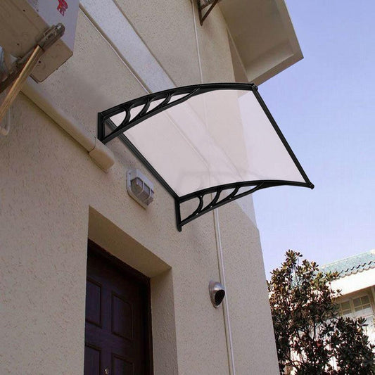 AH-DECOR Awnings 39.38 x 37.8 Inch Household Application Door & Window Awnings Black Holder