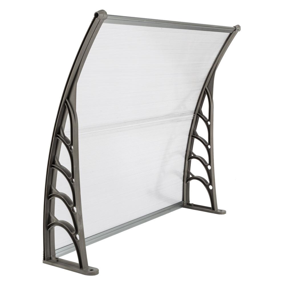 AHDECOR-HOME Awnings 39.38x 37.8 Inch Household Application Door & Window Awnings Gray Holder