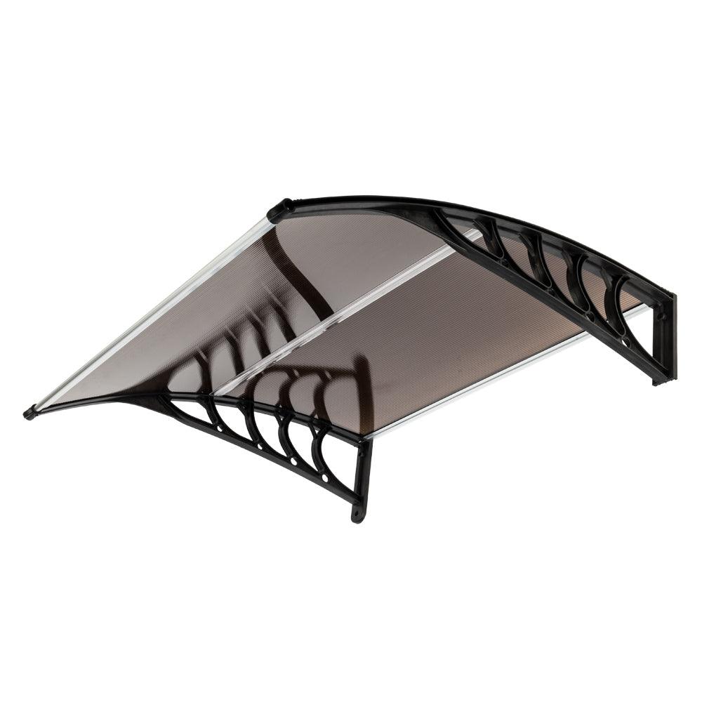 AHDECOR Home awnings Door and Window Awnings Brown Board Black Holder