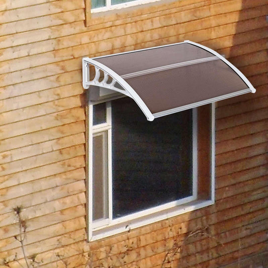 Ah-Decor Awnings Door and Window Awnings Brown Board-White Holder