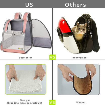 AH-DECOR Cat bag Innovative Traveler Bubble Backpack Pet Carriers for Cats and Dogs