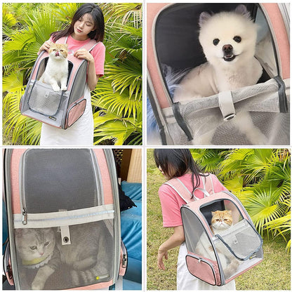 AH-DECOR Cat bag Innovative Traveler Bubble Backpack Pet Carriers for Cats and Dogs