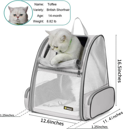 AH-DECOR Cat bag White Innovative Traveler Bubble Backpack Pet Carriers for Cats and Dogs