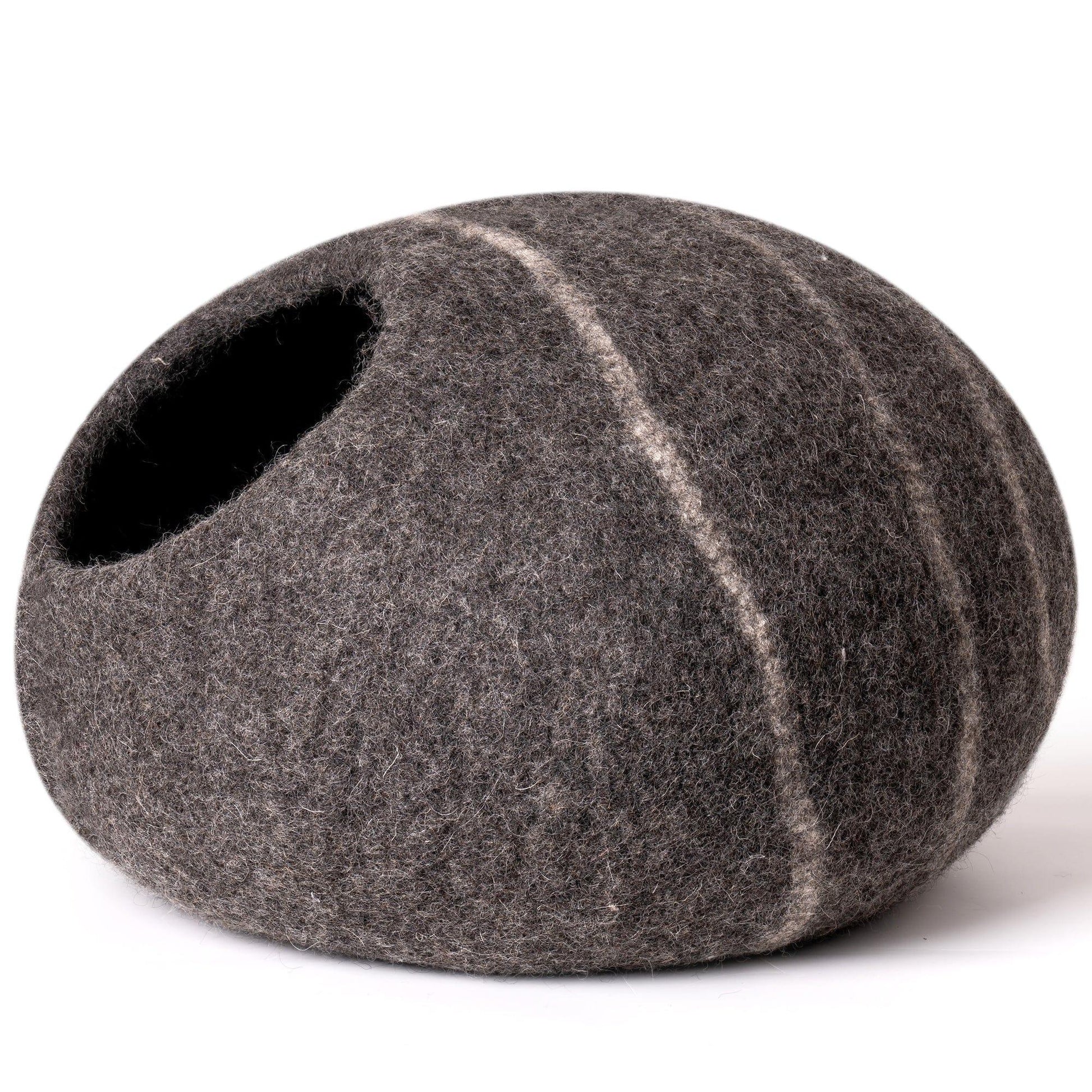 AH-DECOR cat bed Cat Cave Bed -Handmade Wool Cat Bed Cave with Mouse Toy