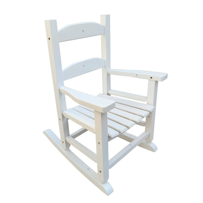 AHDECOR Children's rocking white chair- Indoor or Outdoor -Suitable for kids-Durable-populus wood