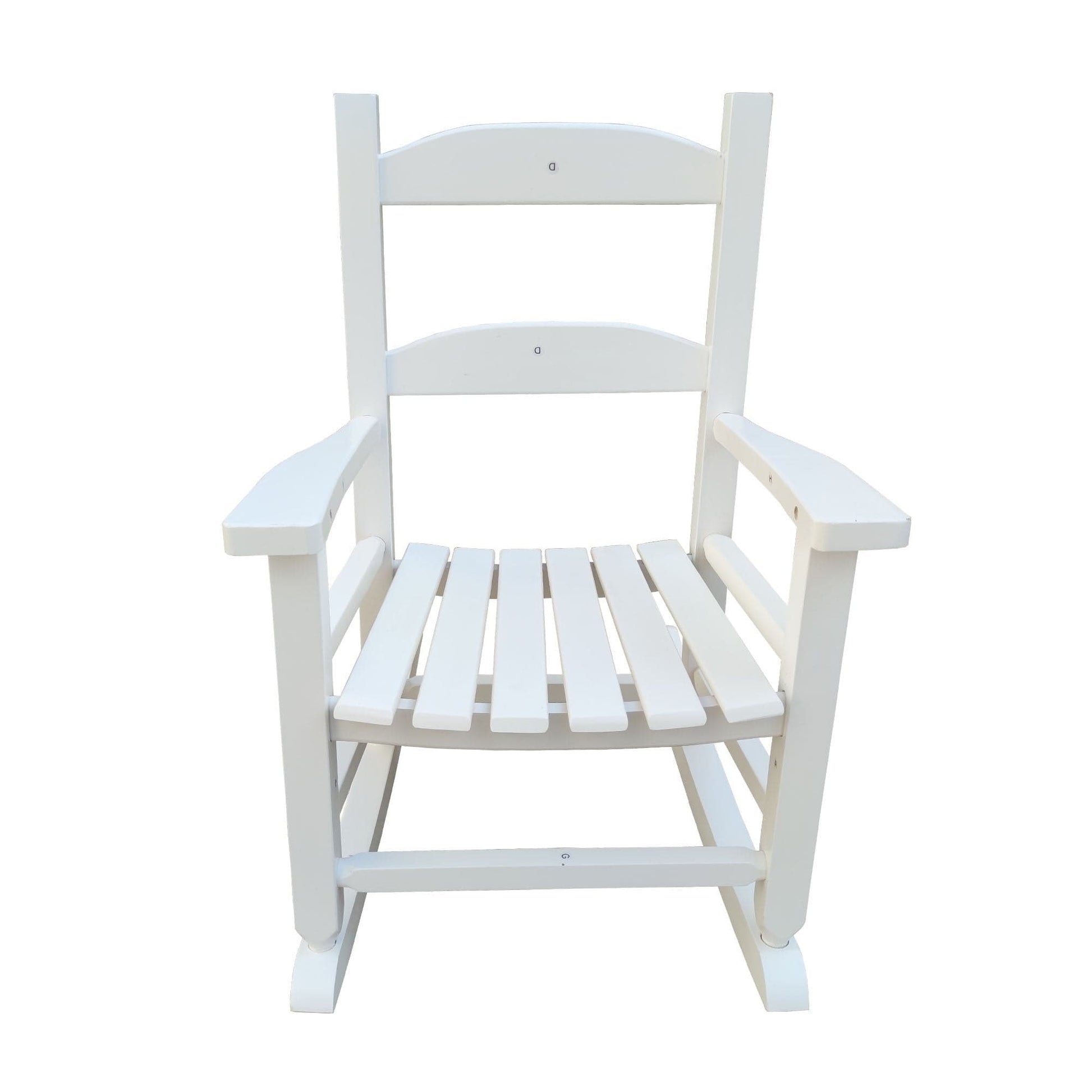 AHDECOR Children's rocking white chair- Indoor or Outdoor -Suitable for kids-Durable-populus wood