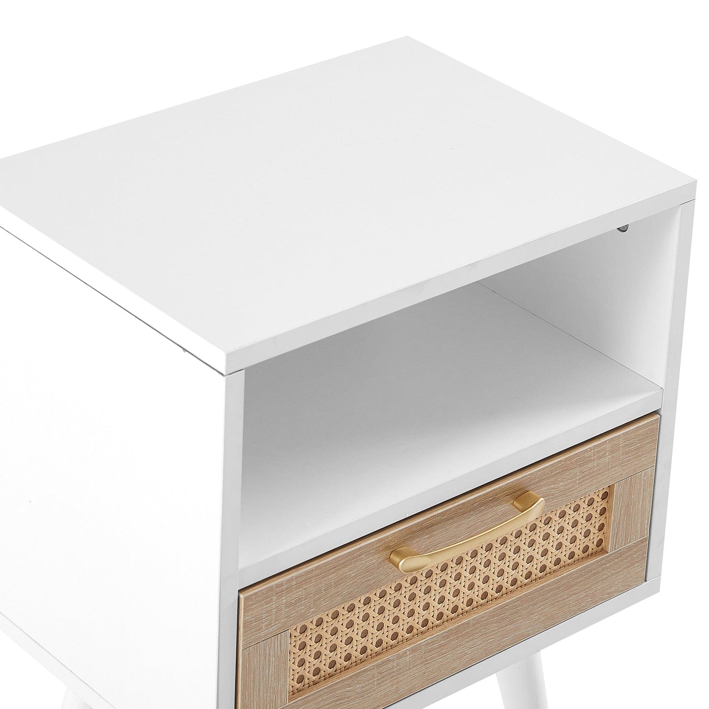 Ah-decor end tables White Storage Side Table for Home Decor