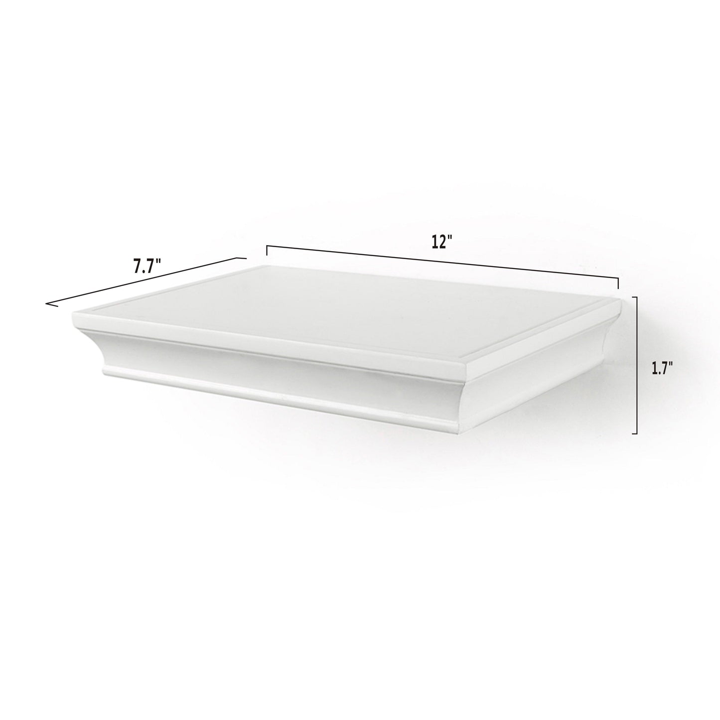 Ah-decor floating shelves 12 inch / White AHDECOR Deep Floating Shelves Display Ledge Shelf with Invisible Blanket, White, 12 in