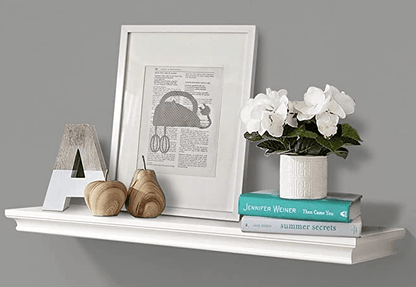 AHDECOR-HOME Floating shelves 36 inch / white 36" White deep floating shelve for Living Room, Bathroom, and Kitchen