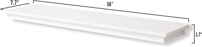 AHDECOR-HOME Floating shelves 36 inch / white 36" White deep floating shelve for Living Room, Bathroom, and Kitchen