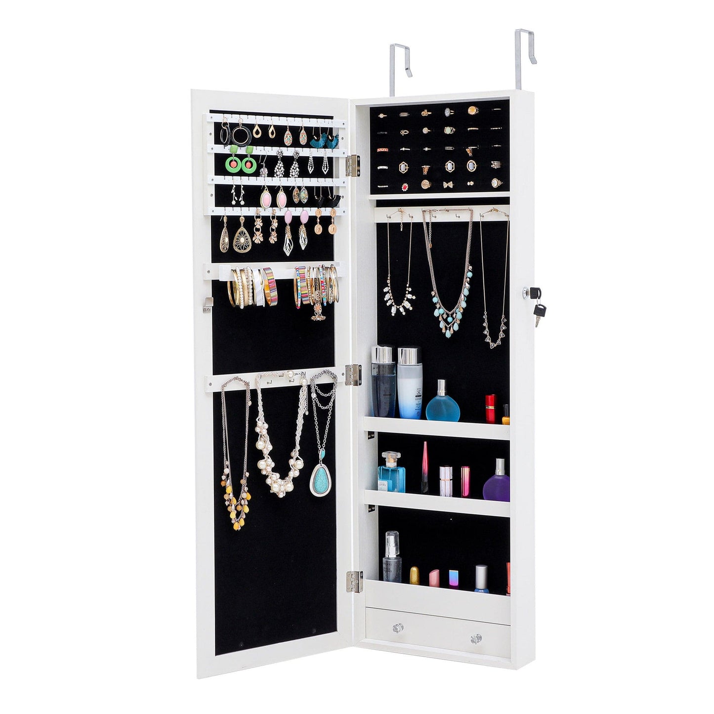 Ah-decor Jewelry Armoire with Mirror Jewelry Armoire with Mirror