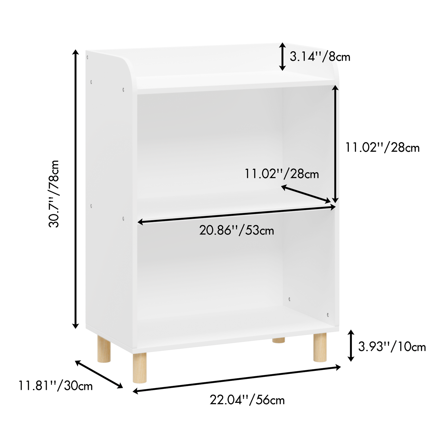 AHDECOR Kids 3-Tier Bookcase, Children's Book Display, Bookshelf Toy Storage Cabinet Organizer for Children's Room, Playroom, Nursery