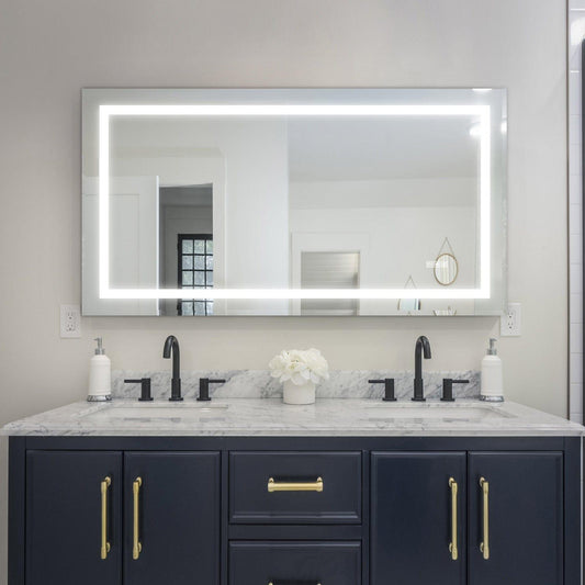 AH-DECOR led mirror LED Bathroom Mirror 60x 32  Inch with lights, anti-Fog & Dimming Led Bathroom Vanity Mirror