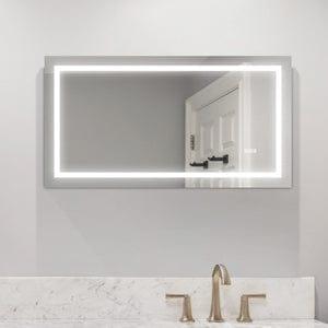 AH-DECOR led mirror LED Bathroom Mirror 60x 32  Inch with lights, anti-Fog & Dimming Led Bathroom Vanity Mirror