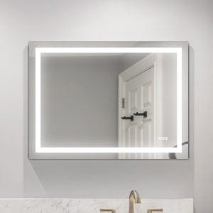 AH-DECOR mirror LED Bathroom Mirror 48x 36  Inch with lights, anti-Fog & Dimming Led Bathroom Vanity Mirror