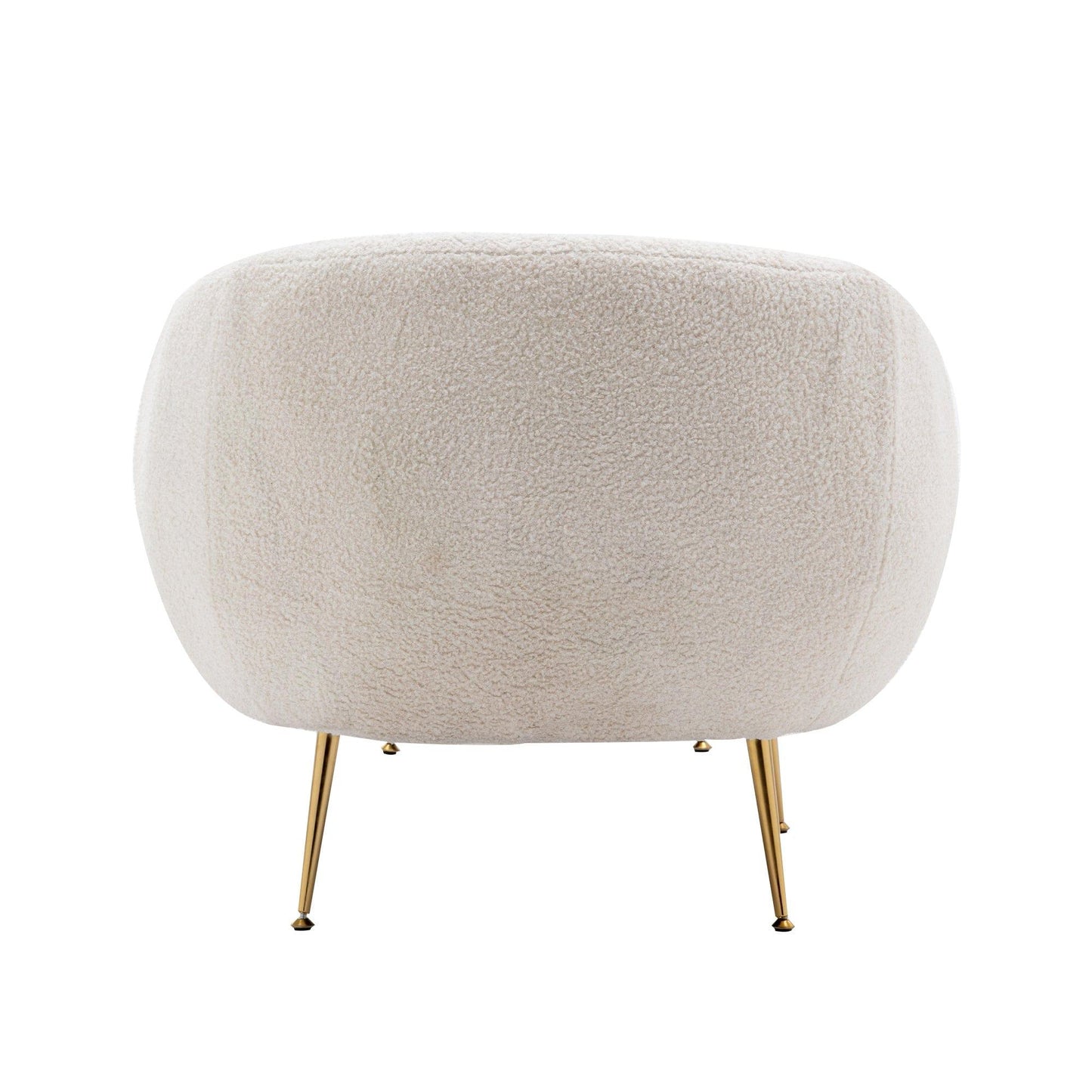 AH-DECOR ottoman White Accent Chair with Ottoman for bedroom and living room