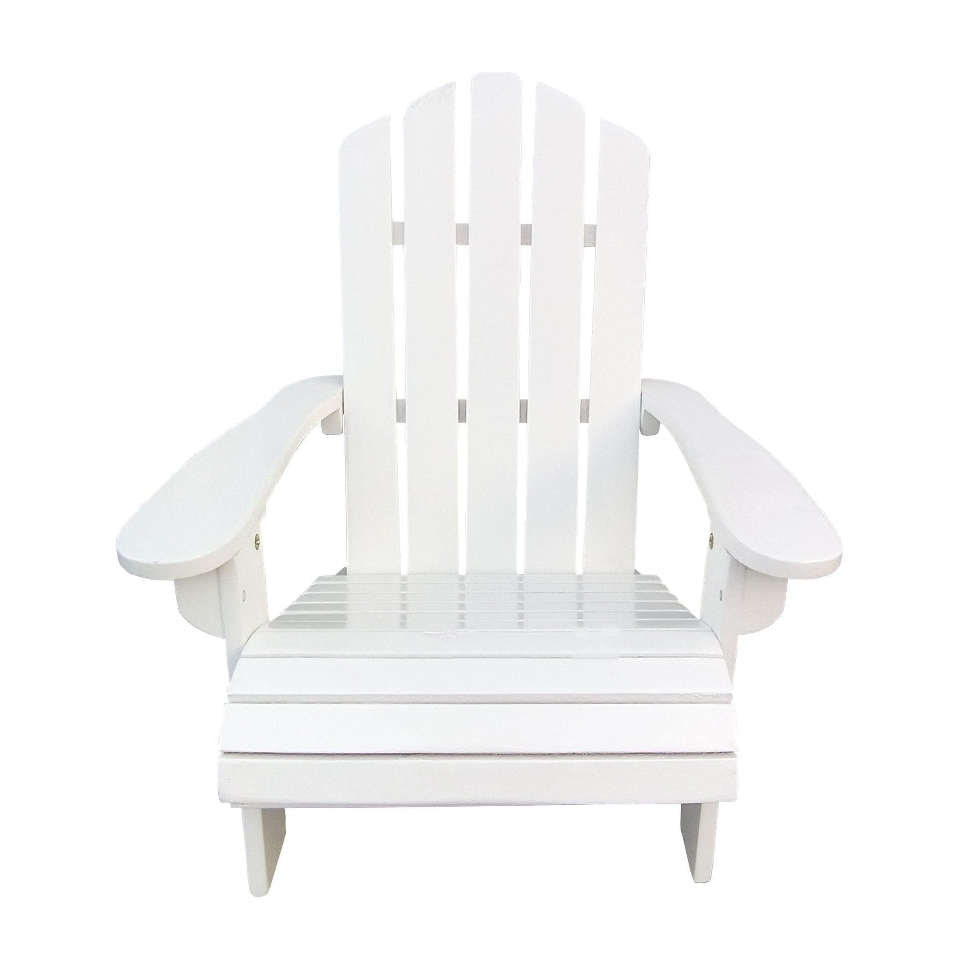 AHDECOR Outdoor or indoor Wood white children Adirondack chair