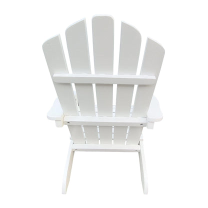 AHDECOR Outdoor or indoor Wood white children Adirondack chair