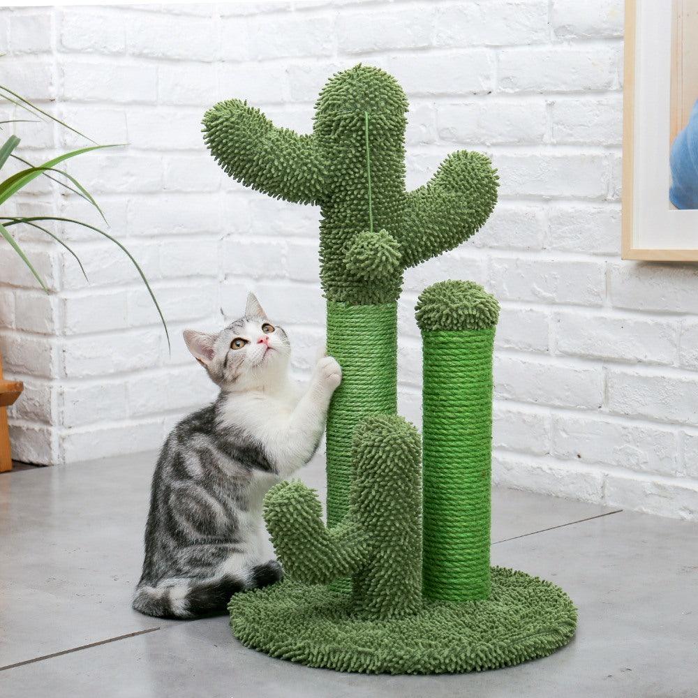 Ah-decor pet supplies Cat Scratching Post; Cactus Cat Scratchers Kitten Scratch Pole with Natural Sisal Rope for Indoor Cats; Vertical Cactus Cat Tree for Adult Cats and Kittens