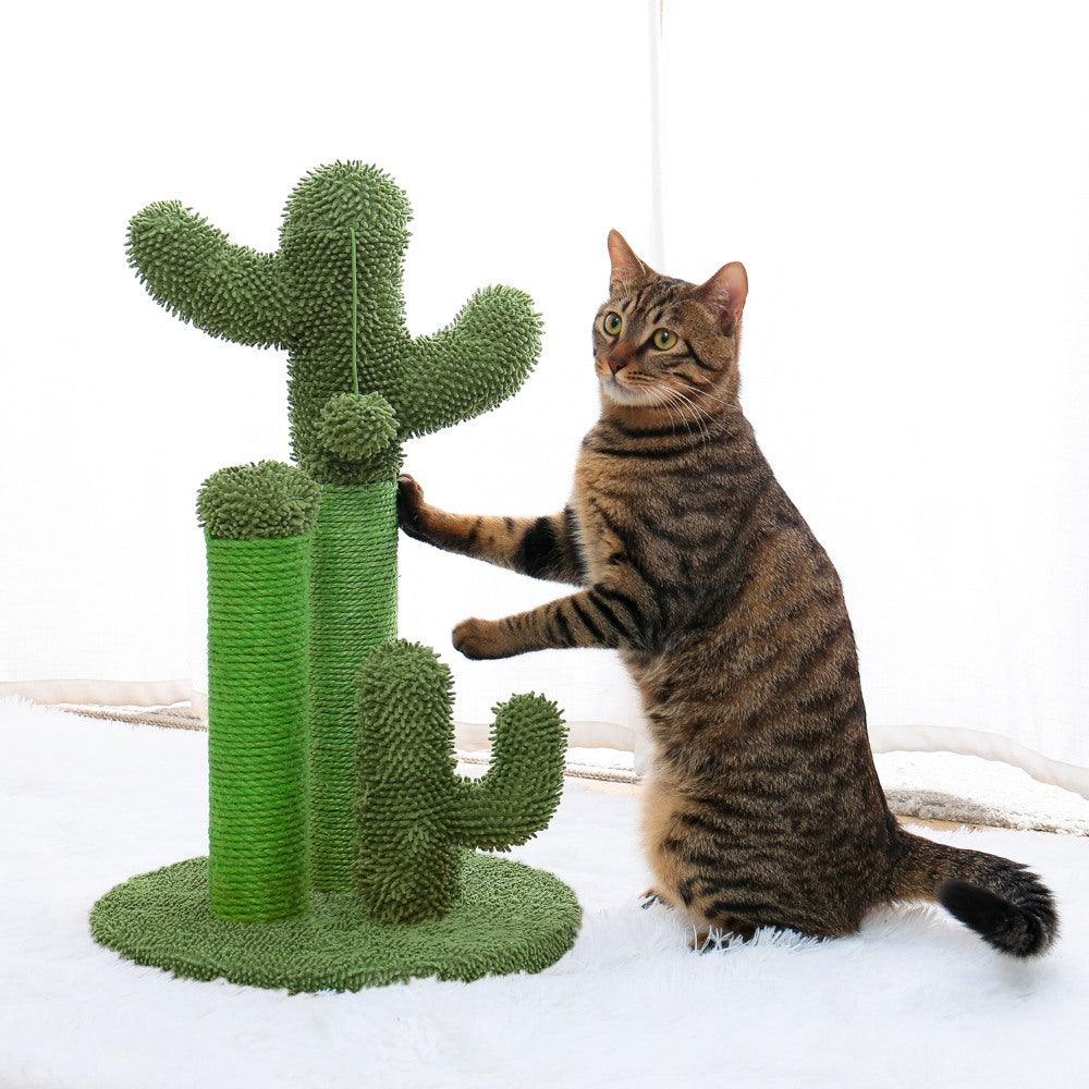 Ah-decor pet supplies Cat Scratching Post; Cactus Cat Scratchers Kitten Scratch Pole with Natural Sisal Rope for Indoor Cats; Vertical Cactus Cat Tree for Adult Cats and Kittens