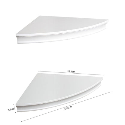 AH-DECOR wall shelf White Corner Shelves For Living Room And Bathroom 2-Pack