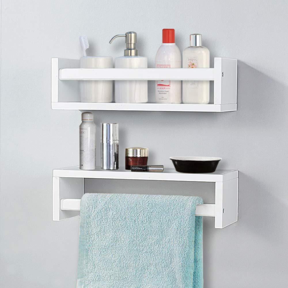 Ah-decor wall shelve White Nursery Room Bookshelf Wall Mount White Floating Shelves, Display Wall Shelf for Kids Rom, Kitchen Spice Rack, Bathroom Decor, Book Shelves Organizer