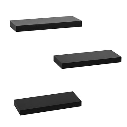 AH-DECOR wall shelves 15‘’W / Black Set of 3 Display Ledge Black Floating Shelves 5.9" Deep