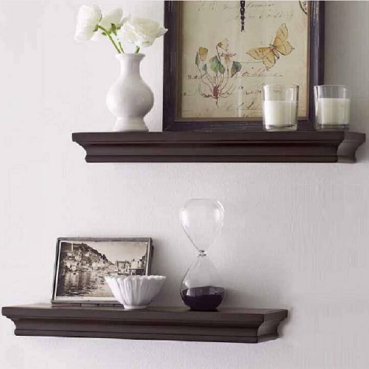 Ah-decor wall shelves 2 pcs / Espresso AHDECOR Wall Mounted Floating Shelves Display Storage Shelves, Wall Shelf for Home and Office Decoration, Espresso Finish, 4" Deep, Set of 2 pcs